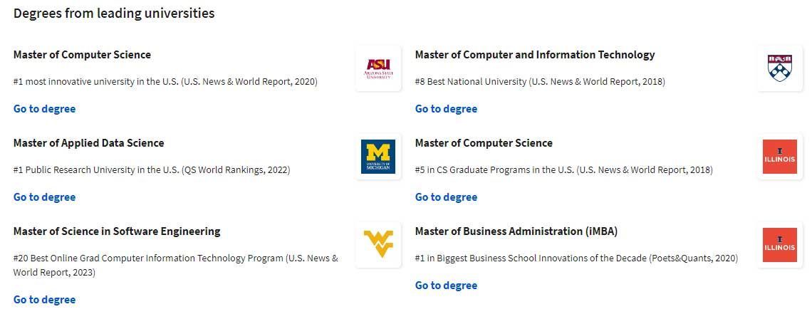 coursera online degrees