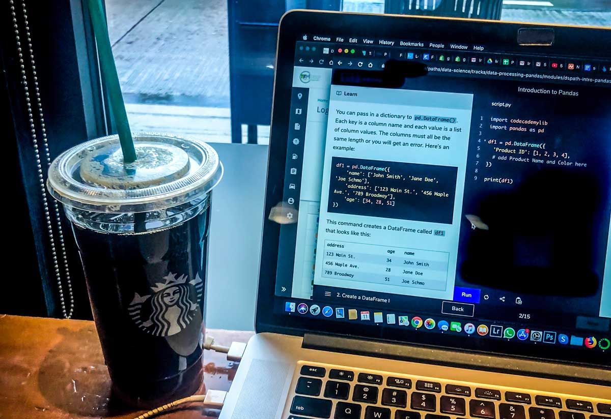 testing online learning platforms at a local starbucks