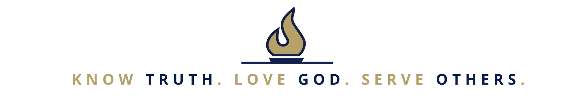 A logo that says know truth love god serve others
