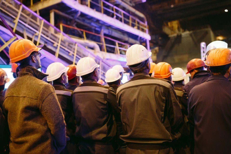 industrial people showing protest