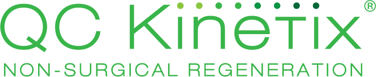 The logo for qc kineticx non-surgical regeneration