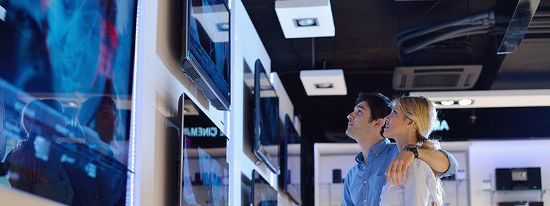 Negozio di TV e accessori audio