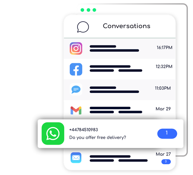 A phone screen with a list of conversations on it.