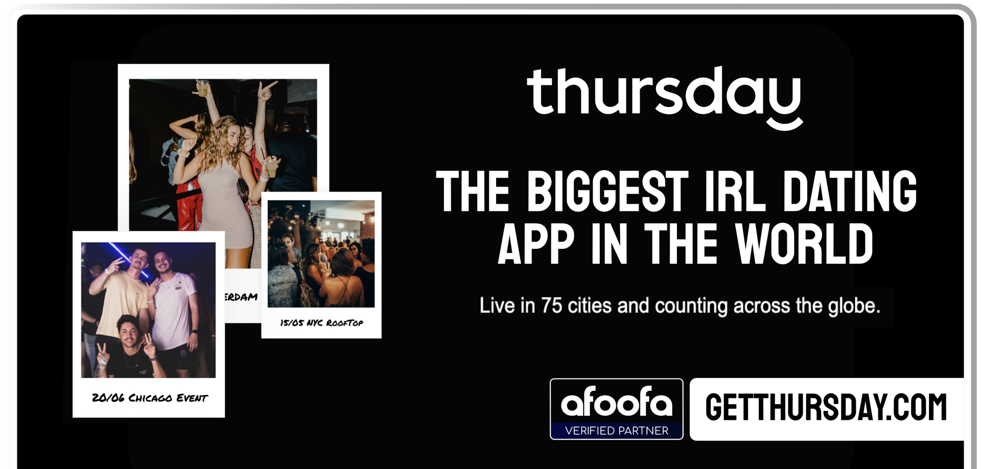 A poster for the biggest irl dating app in the world