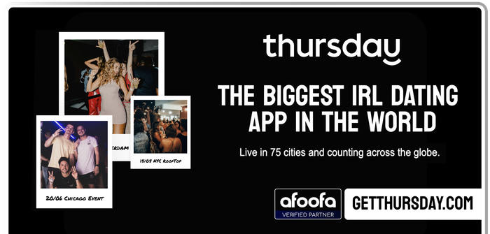 A poster for the biggest irl dating app in the world