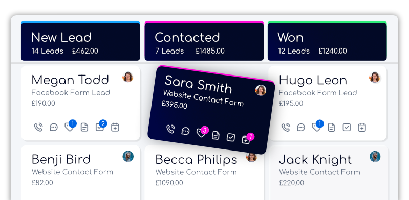 A screenshot of the afoofa dashboard with a card on top of it.