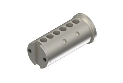 Silver Cylindrical Metal Part With Multiple Holes and a Flange — Yamba Locksmiths in Iluka, NSW