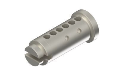 Silver Metal Cylinder With Multiple Holes and a Slotted End — Yamba Locksmiths in Clarence Valley, NSW