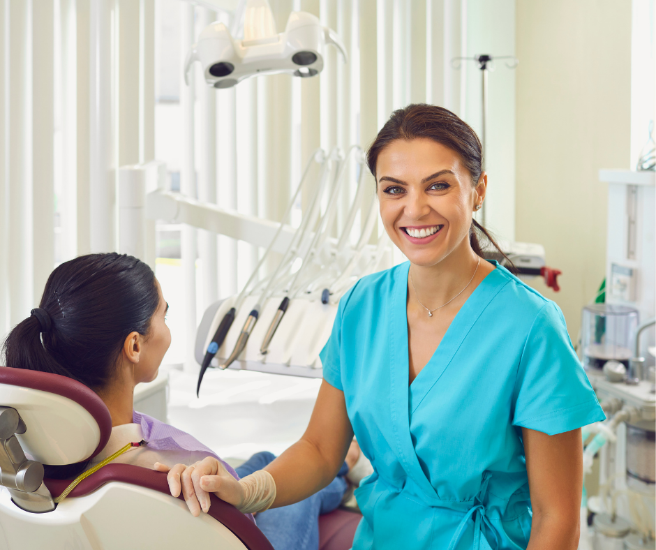dental professional smiling