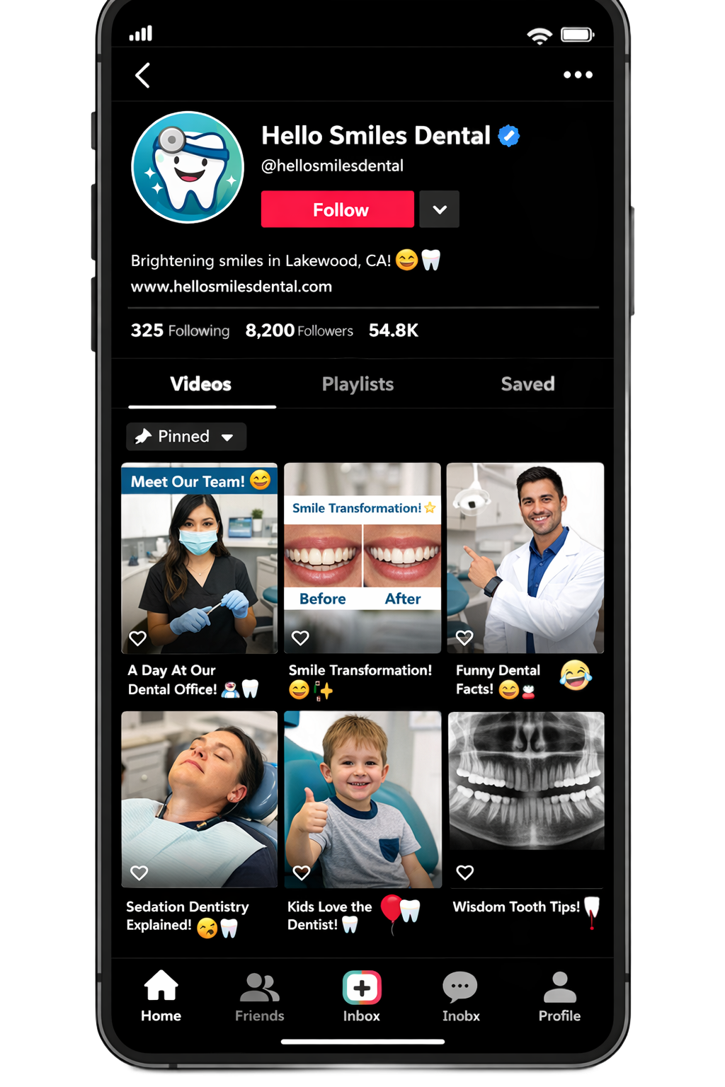 dental practice social media