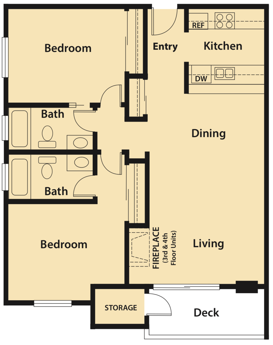 Floor Plan E | Four Seasons Apartments