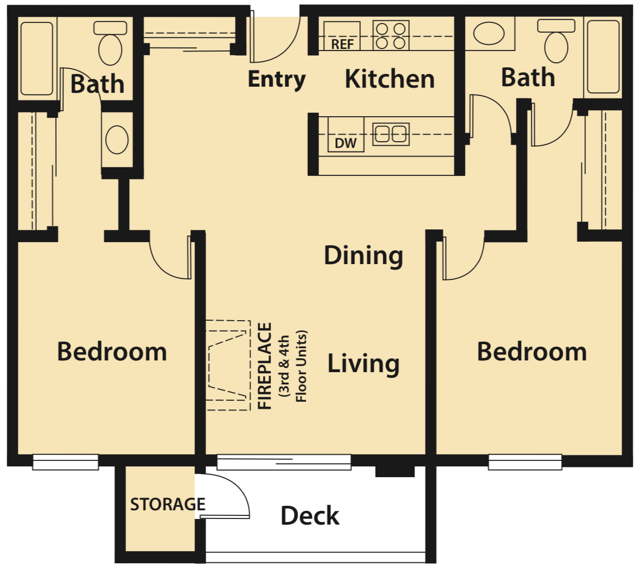 Floor Plan F | Four Seasons Apartments