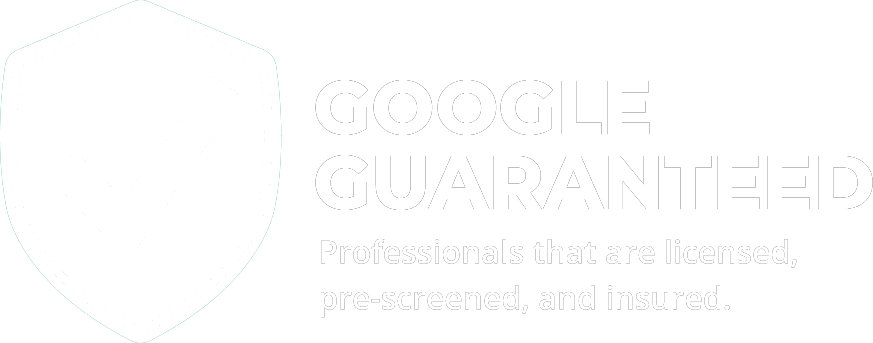 a white shield with the words `` google guarantee '' written on it .