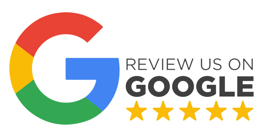 a google logo that says `` review us on google ''