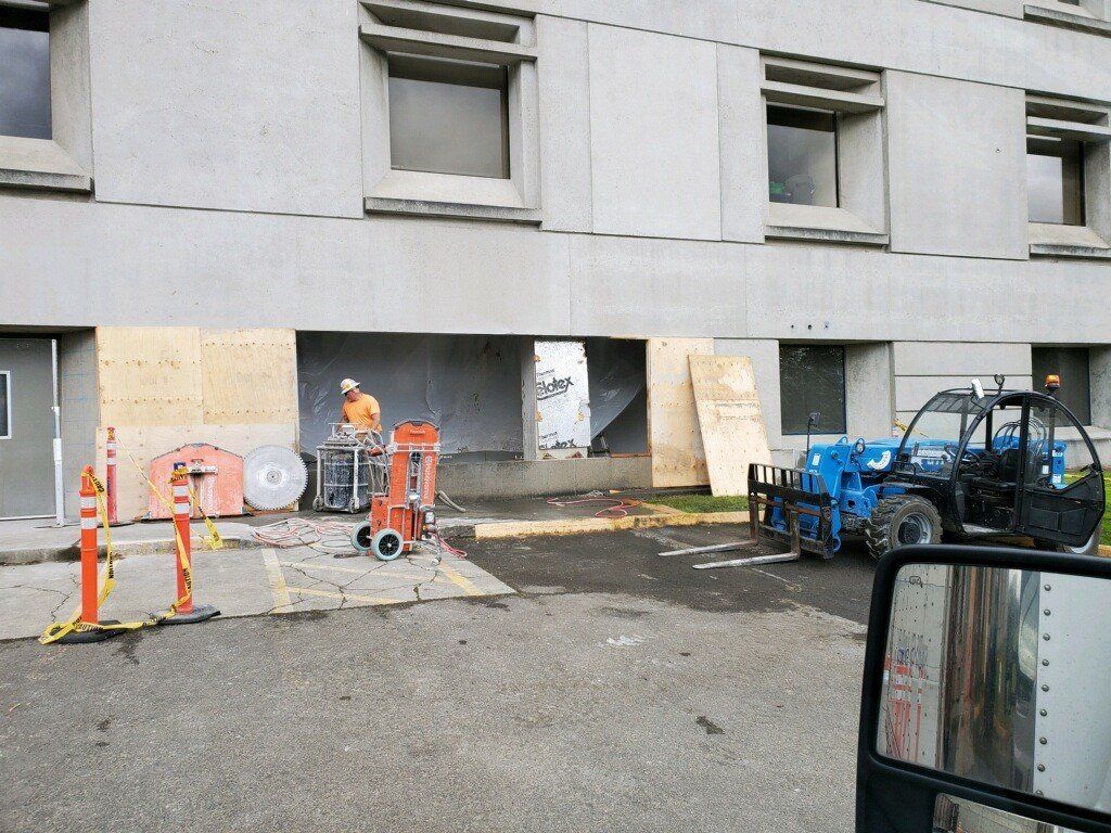 Huge building under construction — Vancouver, WA — Accurate Concrete Cutting