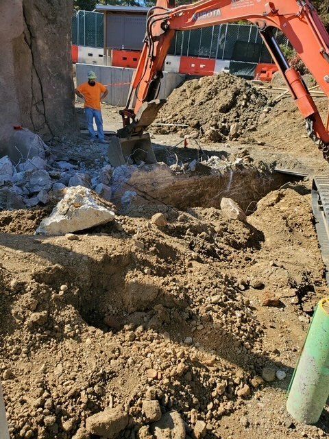 Removing wall under the ground level — Vancouver, WA — Accurate Concrete Cutting