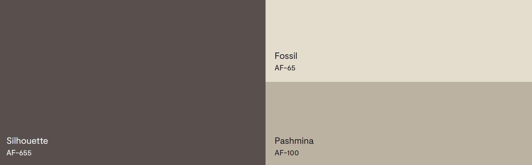 Color swatch with a dark brown, beige, and light brown.