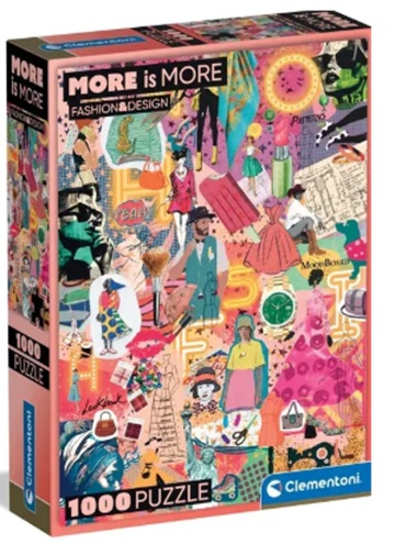 Caja rompecabezas con collage de diseño de moda 