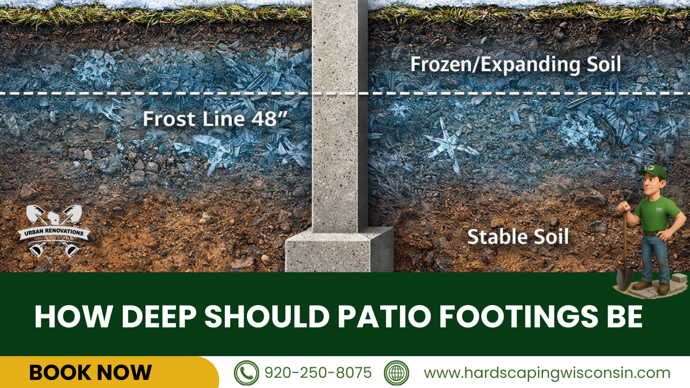 Patio Footing Depth in Wisconsin: A Homeowner’s Guide
