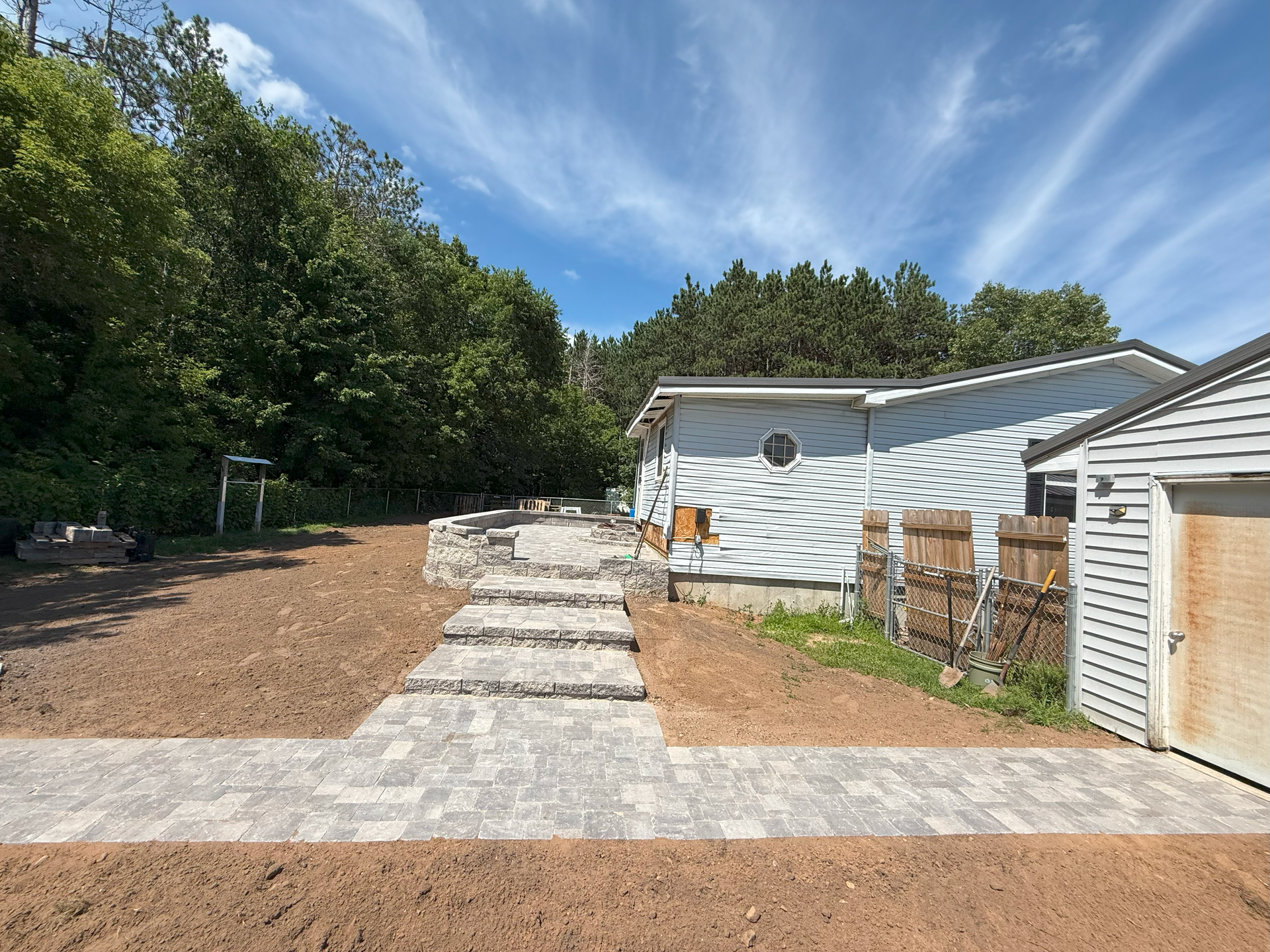 Paver and Paver patio hardscaping project