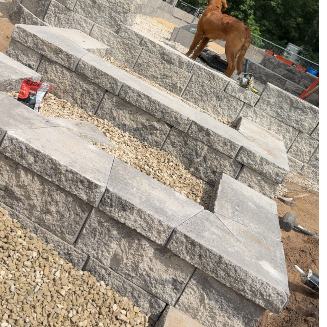 retaining wall installation
