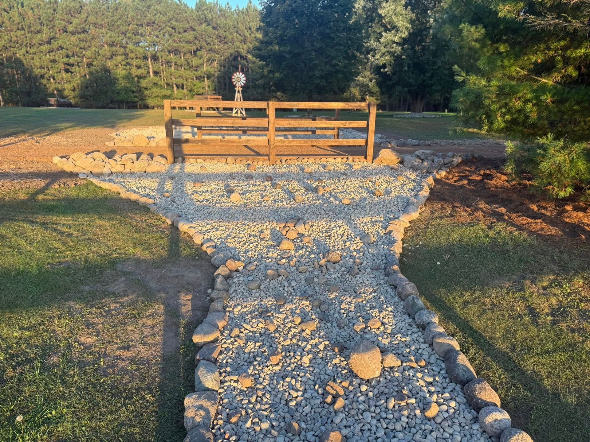 gravel and rockbed installation