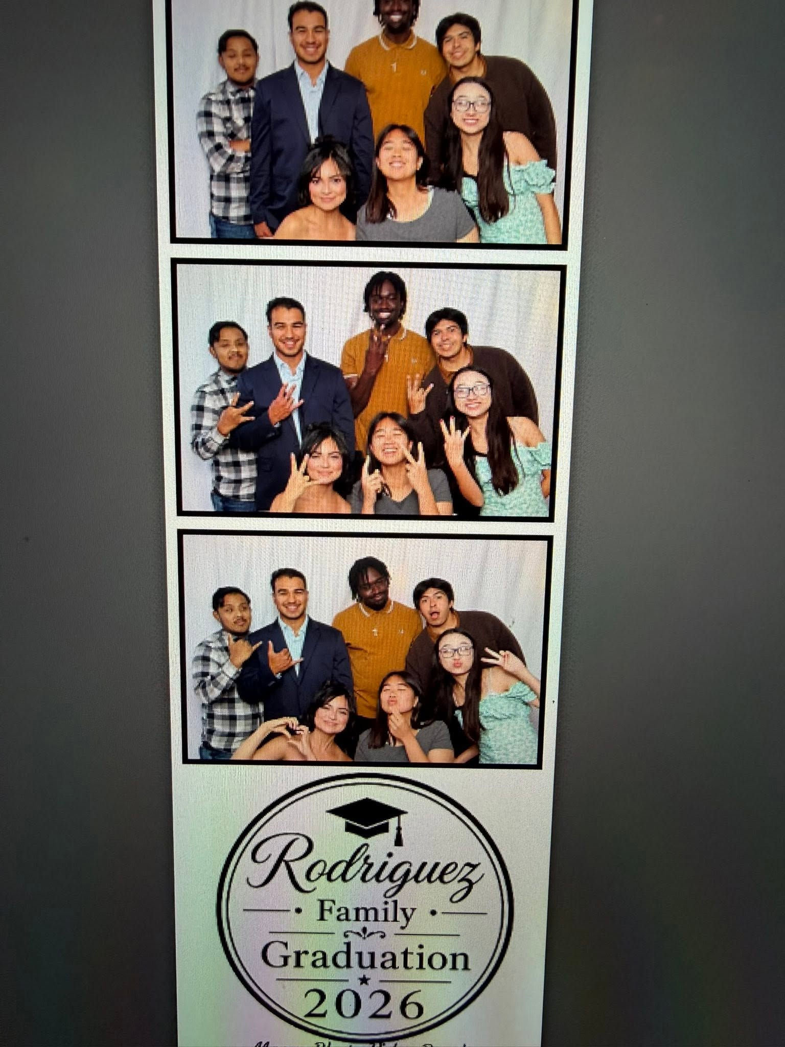 Graduation photo collage with four family portraits and a “Rodriguez Family Graduation 2024” title