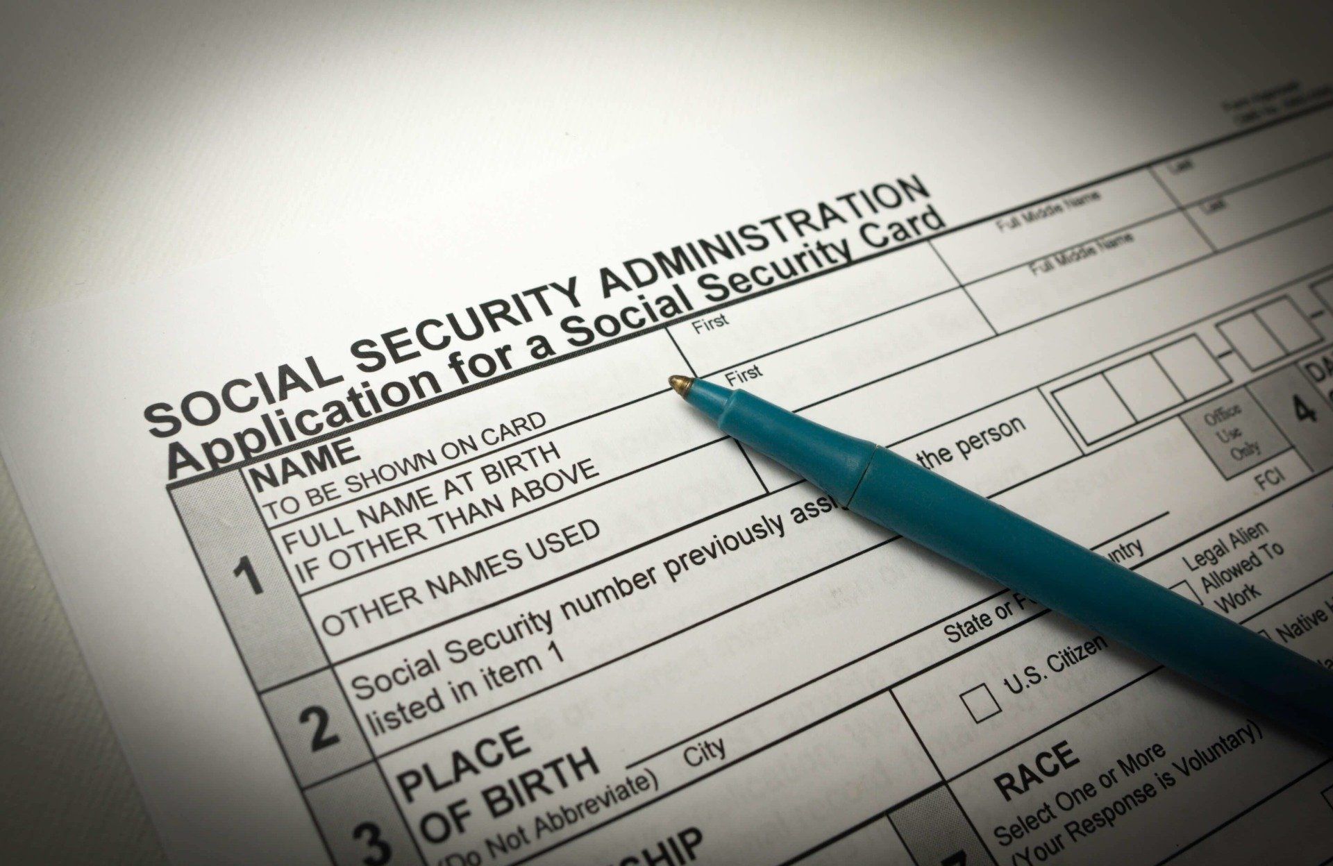 Social Security Form — Social Security Check in Niles, OH