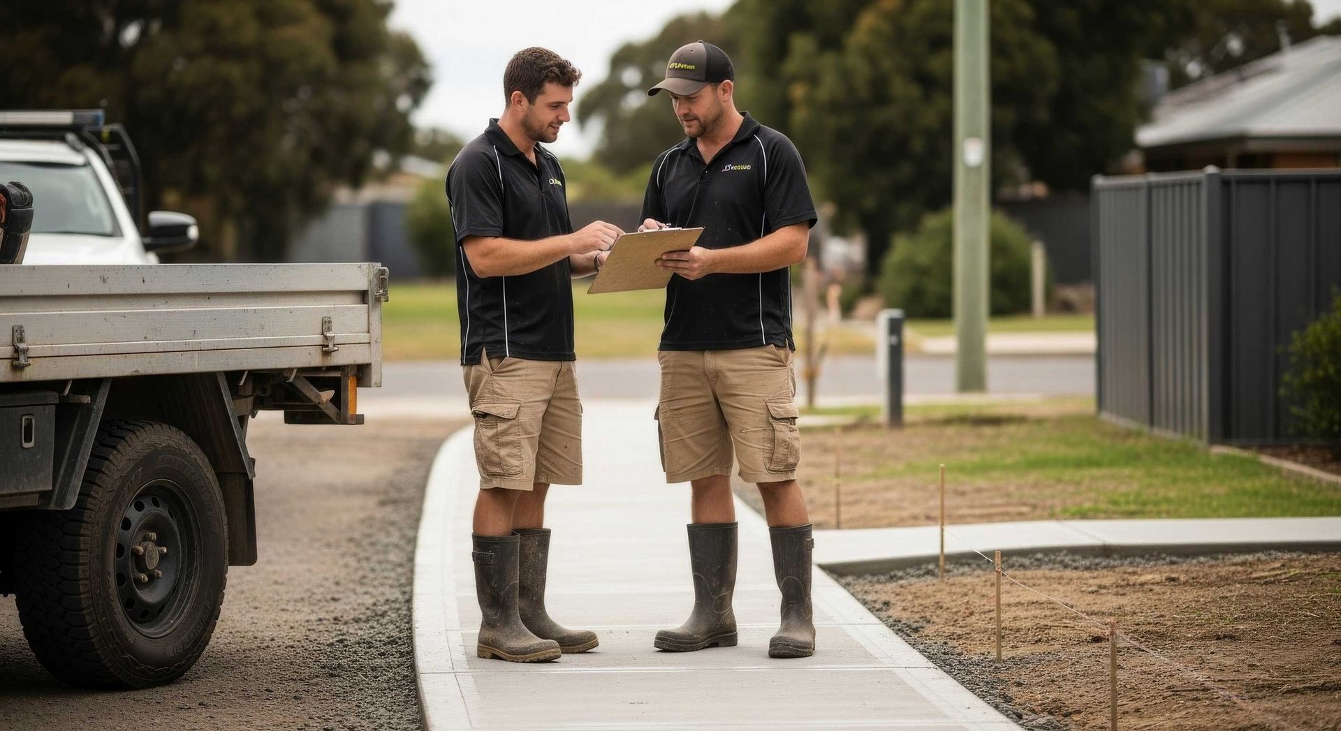 Homeowner Meeting With Concreter To Request A Quote In Bendigo