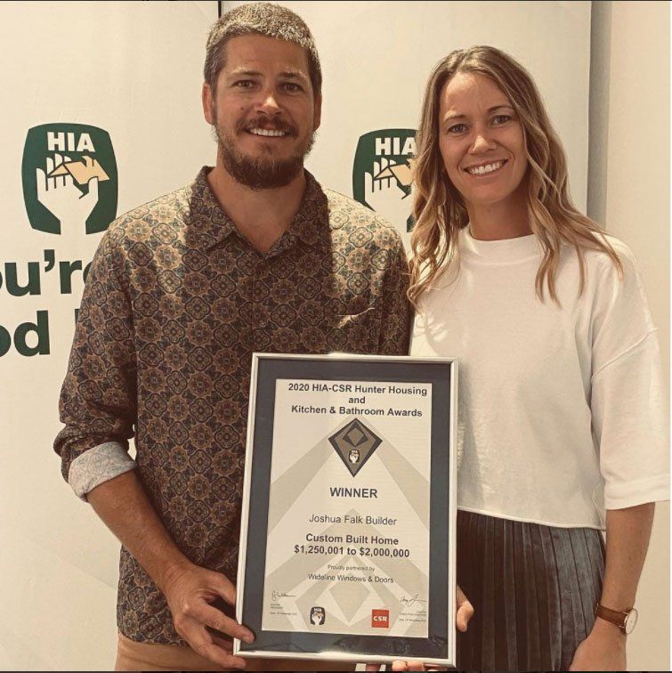 Beautiful White Kitchen in Luxury Home - Awards in Forster, NSW