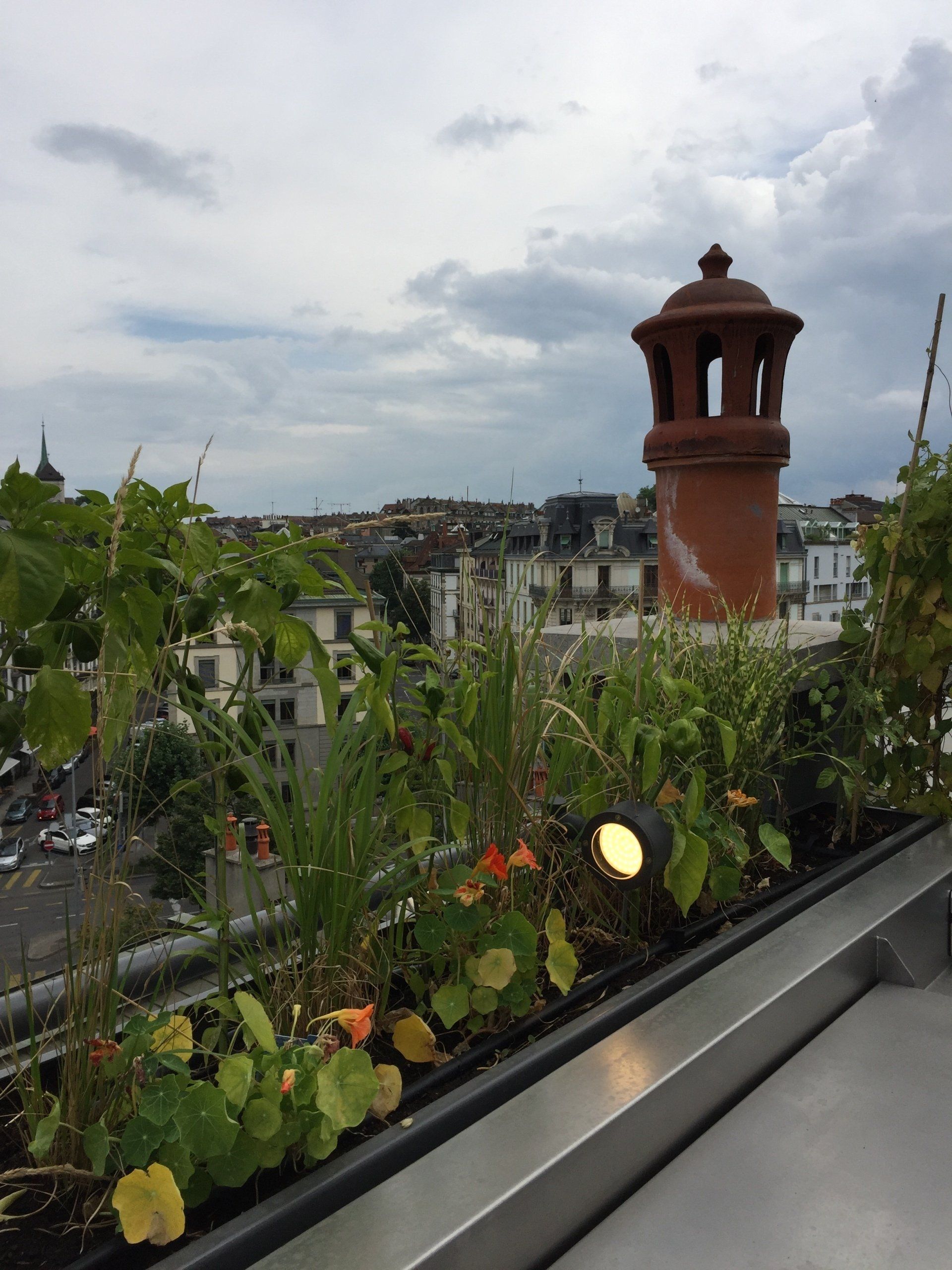 Spots lumineux sur terrasse