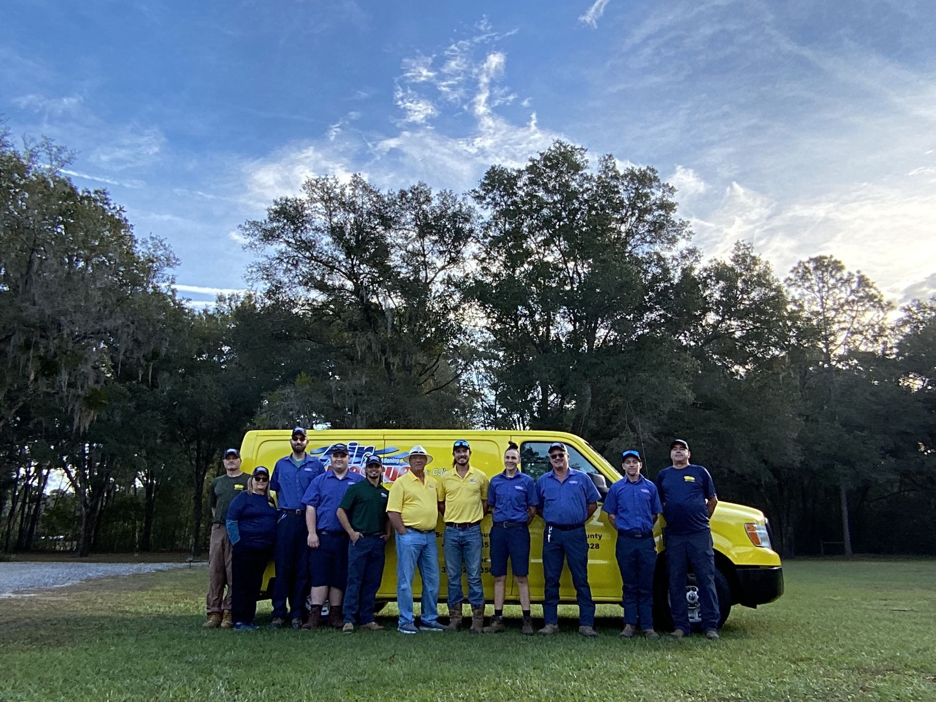 Air Rescue technician outside of work truck.