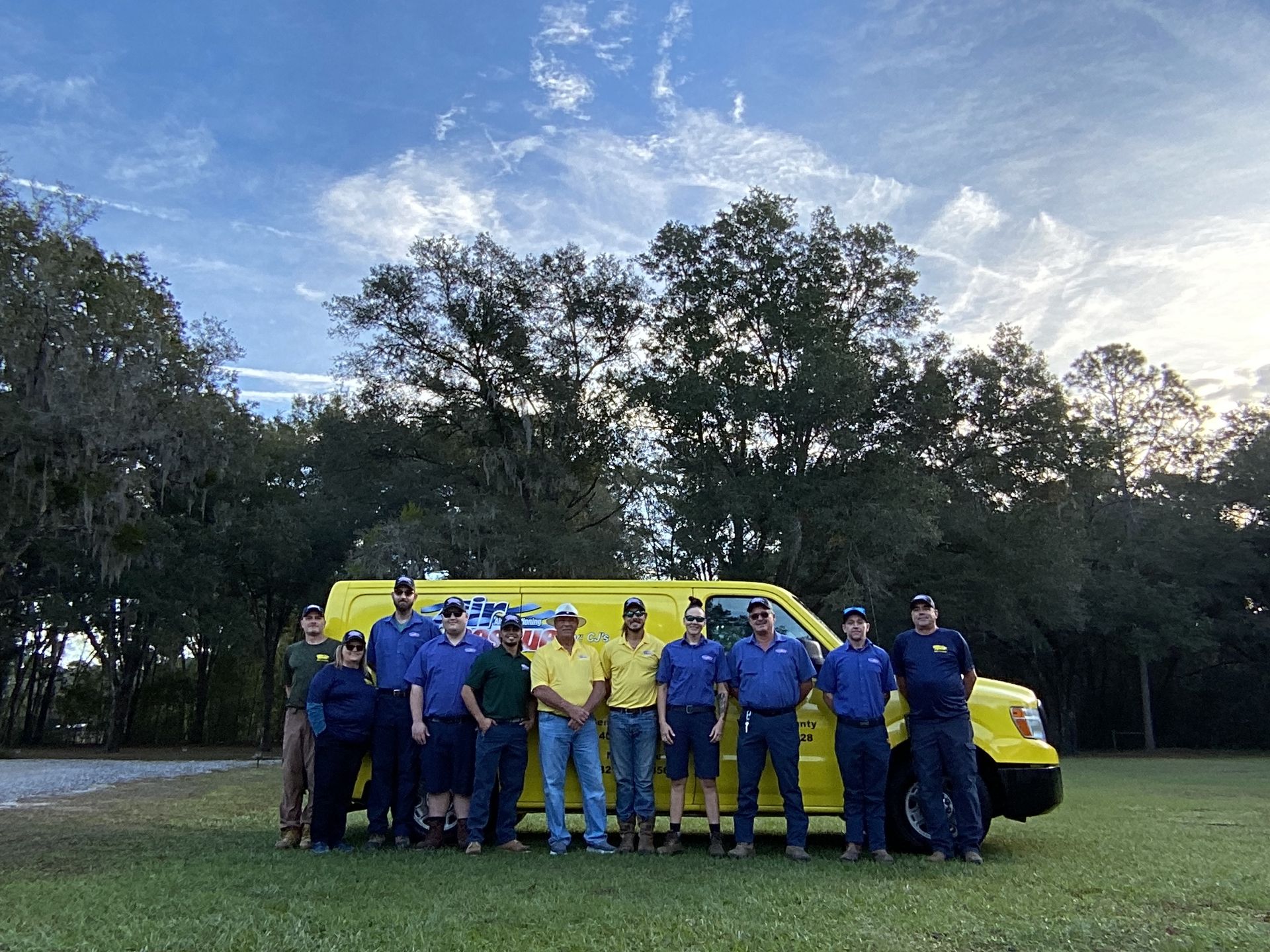 Air Rescue technician outside of work truck.