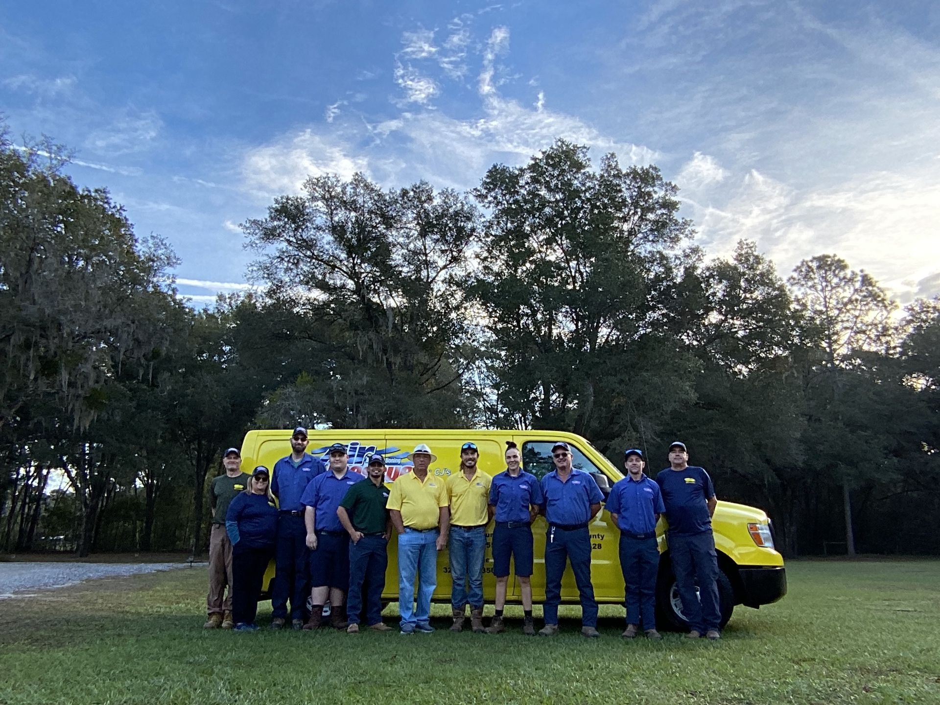 Air Rescue technician outside of work truck.