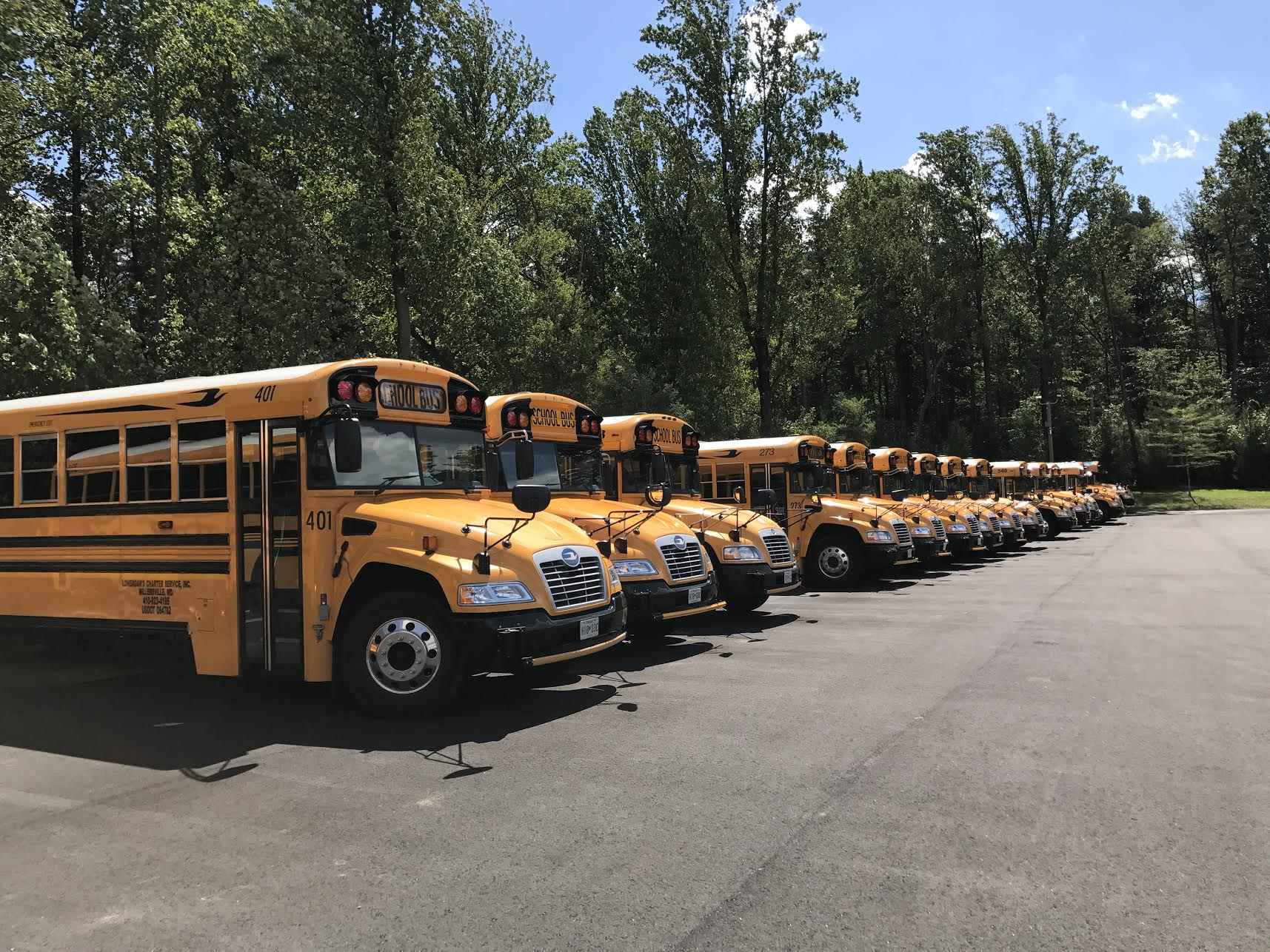 Charter Bus — Buses in Parking Lot in Millersville, MD
