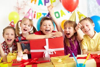 School Bus	— Five Children Celebrating  Birthday	in Millersville, MD