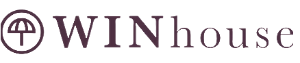 A logo for winhouse is shown on a white background.