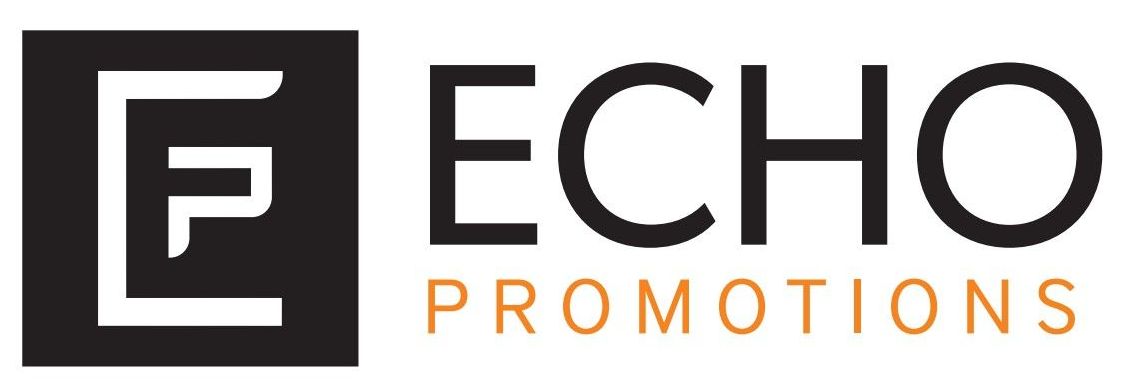 Logo for Echo Promotions: black square with a white 
