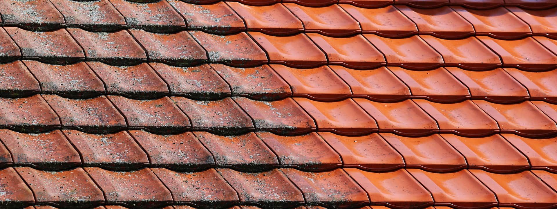 Roof under construction with wooden framework and insulation.