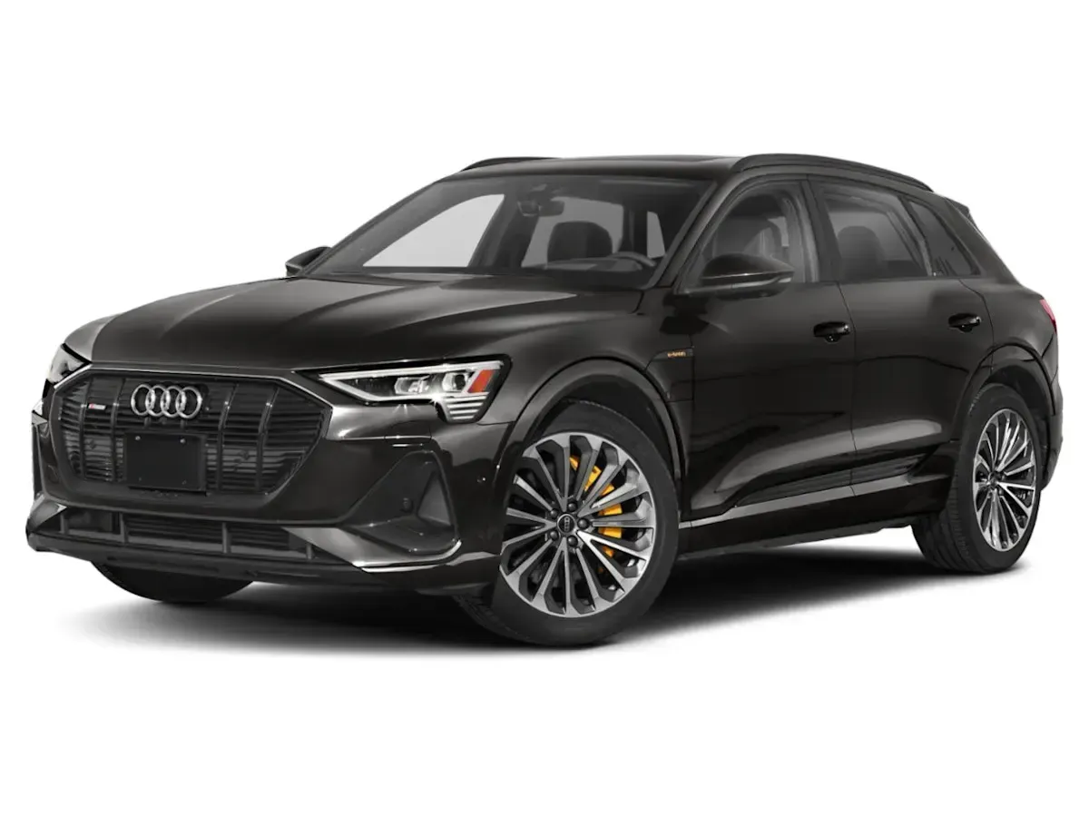 A black audi e-tron is shown on a white background.