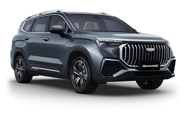 A gray suv is shown on a white background.