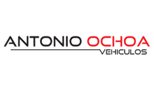 The logo for antonio ochoa vehiculos is red and black.