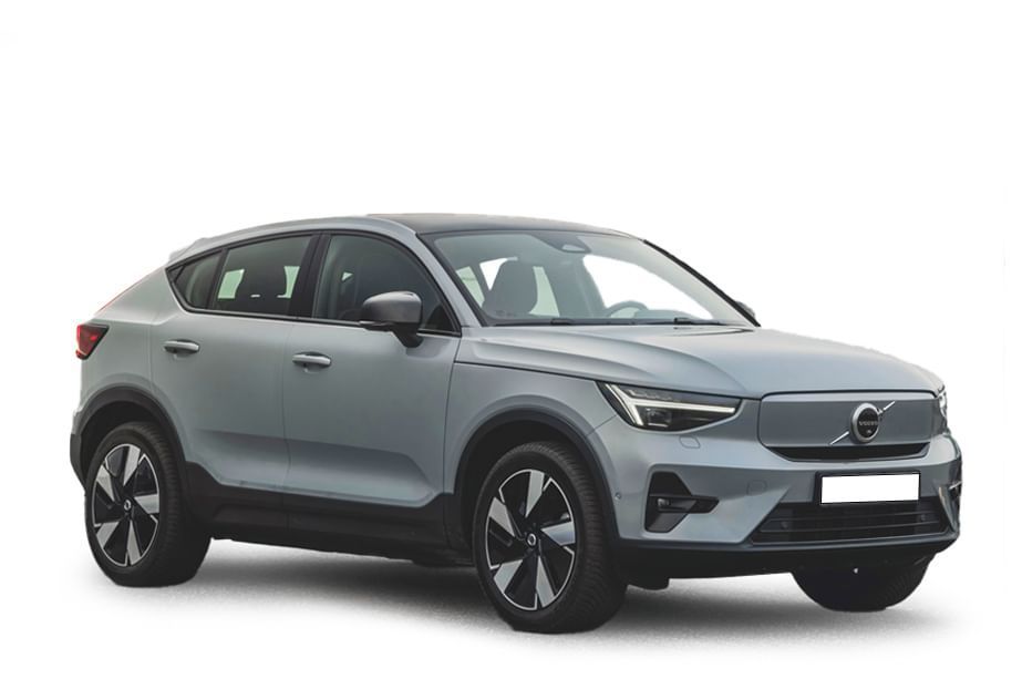 A volvo c40 electric car is shown on a white background.