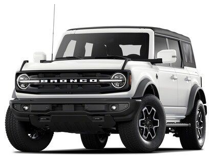 A white ford bronco is shown on a white background.