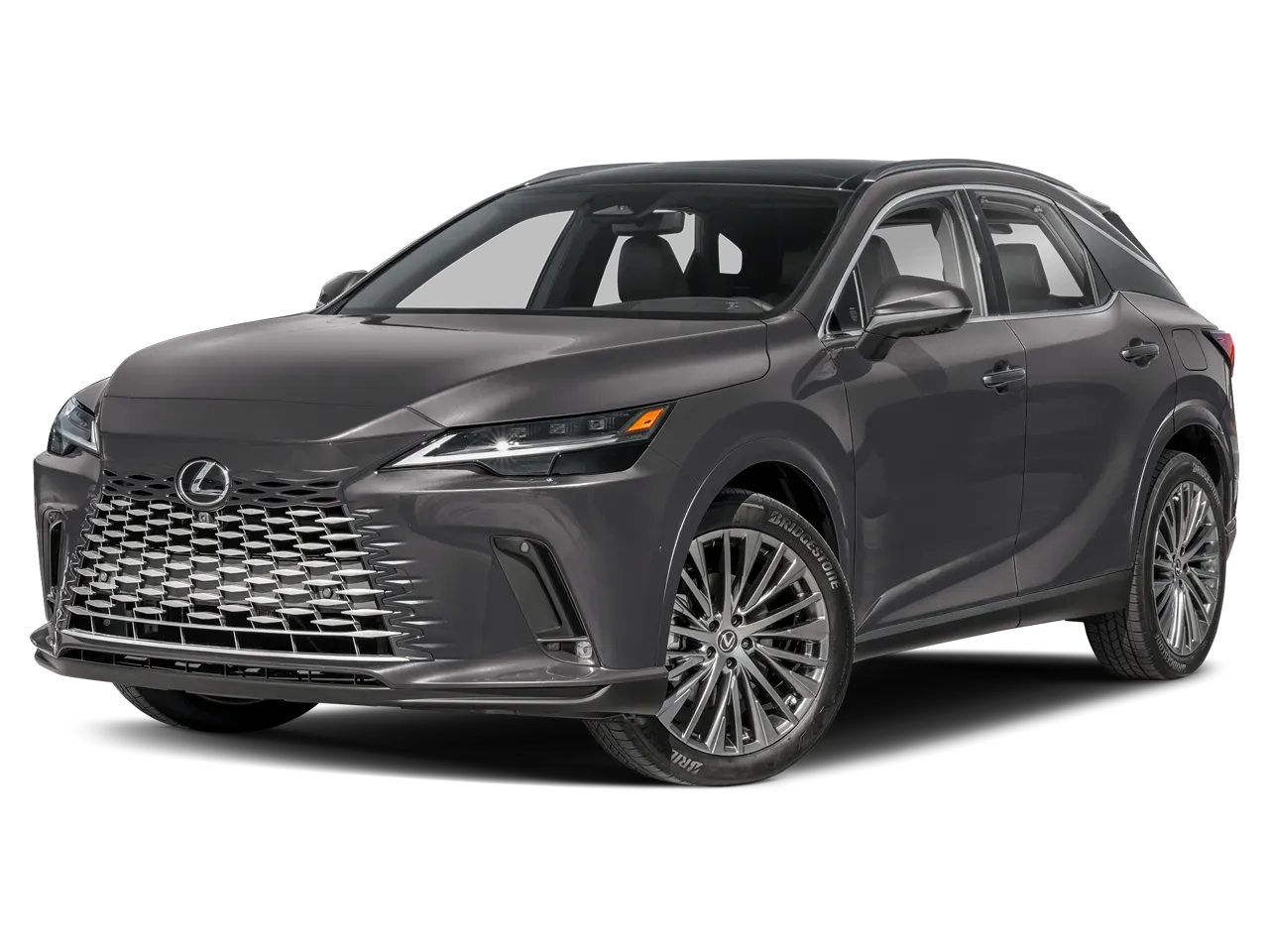 A gray lexus nx is shown on a white background.