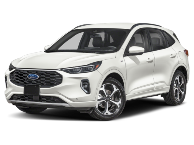 A white ford escape is shown on a white background.