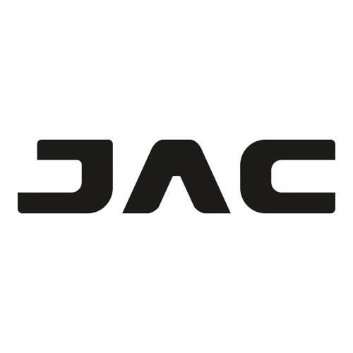 A black and white logo for jac on a white background