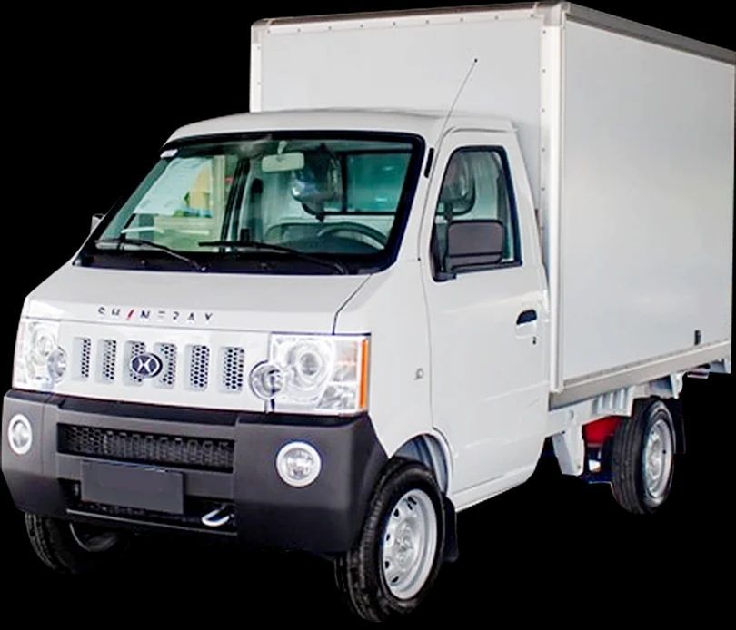 A white box truck with the word fuji on the front