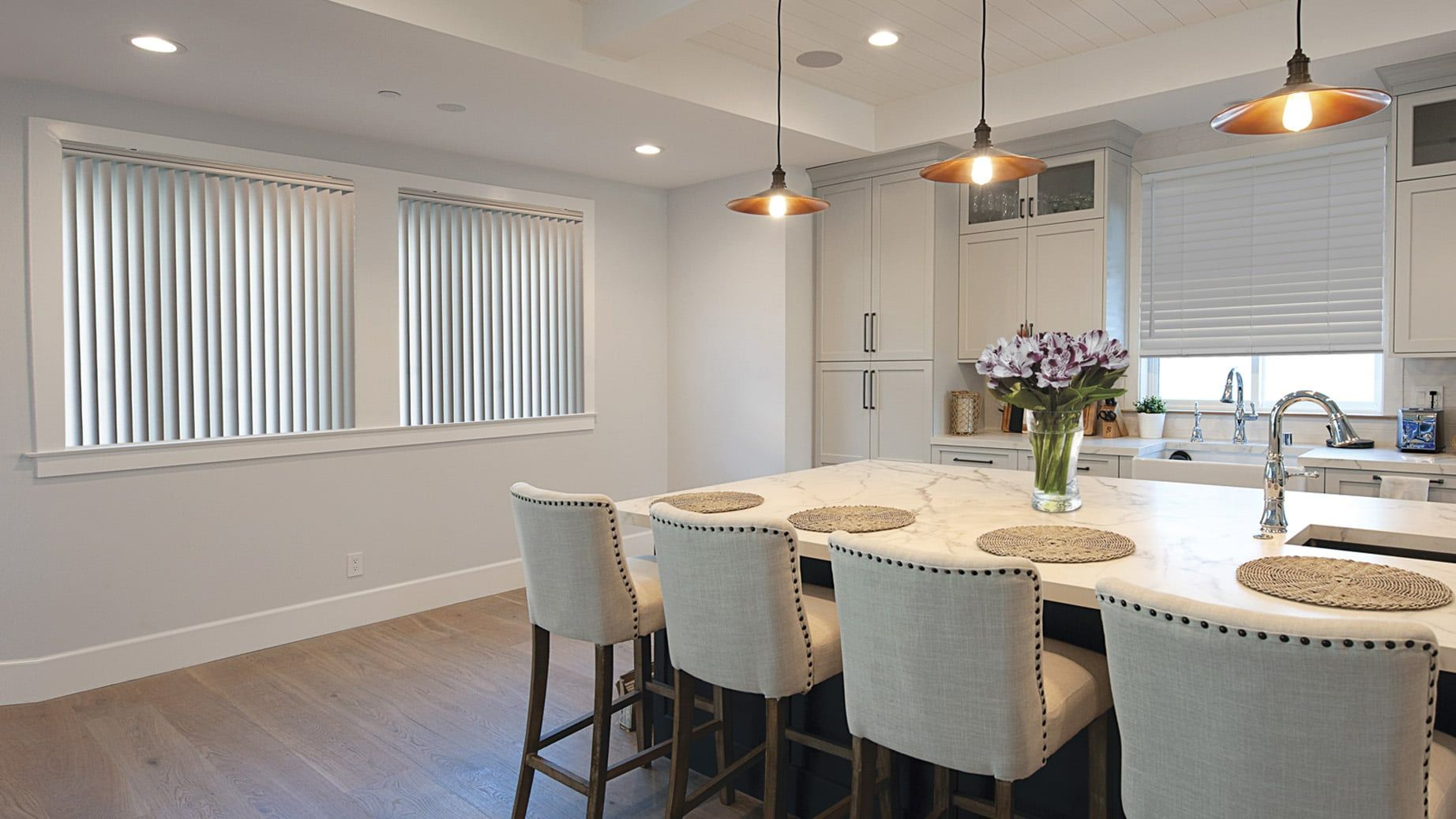 Living Room With Vertical Blinds