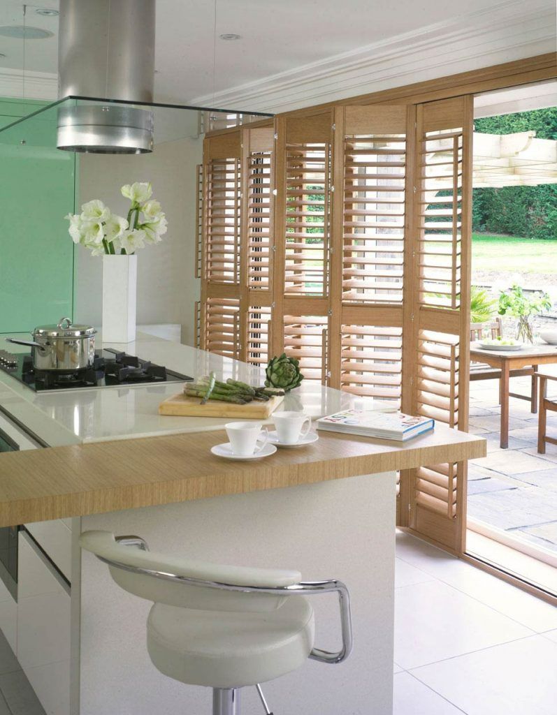 Installed Wooden Shutters in Kitchen Area